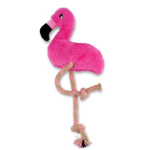 pink flamingo dog toy